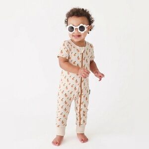Parade 2-Way Zipper Short Sleeve Romper 3T